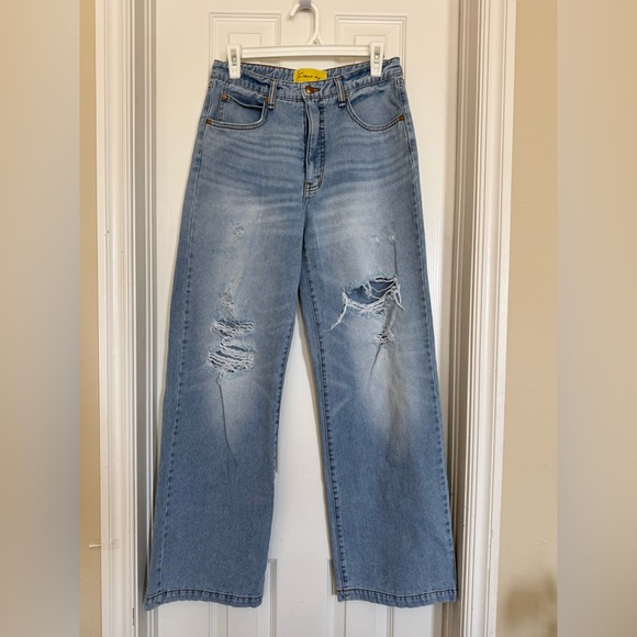 Circus Ny Denim - Circus NY Women’s High Waisted Ripped Wide-Leg 90s Baggy Jeans